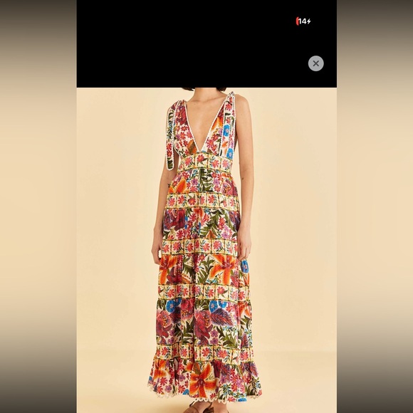 FARM Rio Colorful Floral Maxi Dress - Picture 1 of 6
